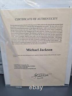 Michael Jackson Signed Autograph With Todd Mueller COA, black & White Photo, rare