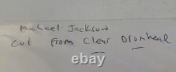 Michael Jackson Signed Autographed 7x9 Cut From A Drumhead READ