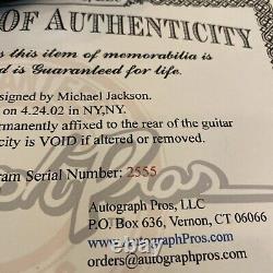 Michael Jackson Signed/Autographed Electric Guitar- COA-4/24/2002 Rare