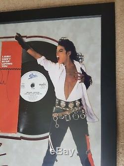 Michael Jackson Signed Autographed Framed LP Album COA