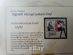 Michael Jackson Signed Autographed Framed LP Album COA