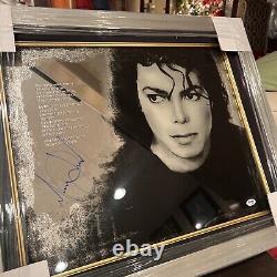 Michael Jackson Signed Autographed Mirror 16X20 Custom Framed Unique PSA/DNA LOA