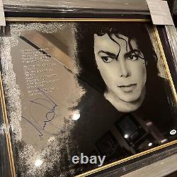 Michael Jackson Signed Autographed Mirror 16X20 Custom Framed Unique PSA/DNA LOA