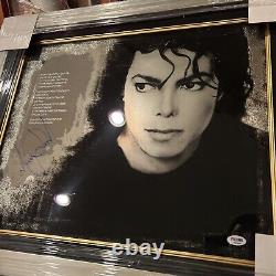 Michael Jackson Signed Autographed Mirror 16X20 Custom Framed Unique PSA/DNA LOA