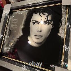 Michael Jackson Signed Autographed Mirror 16X20 Custom Framed Unique PSA/DNA LOA