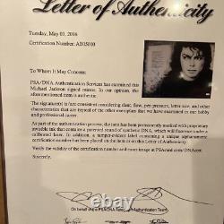 Michael Jackson Signed Autographed Mirror 16X20 Custom Framed Unique PSA/DNA LOA