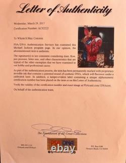 Michael Jackson Signed Autographed Tour Book King Of Pop Thriller Bad Psa Loa