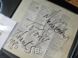 Michael Jackson Signed Autographed Triumph LP Album Sleeve BAS BECKETT LOA