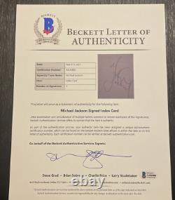 Michael Jackson Signed Cut. Beckett LOA. King Of Pop! Beautiful Autograph