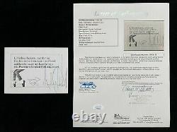 Michael Jackson Signed Inscribed Autographed Certificate JSA LOA 2