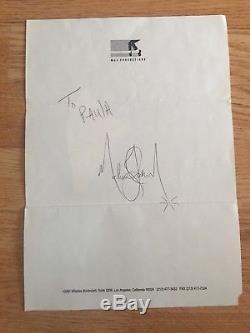 Michael Jackson Signed Letter & Drawing Loa Coa Mjj Productions Autograph Rare