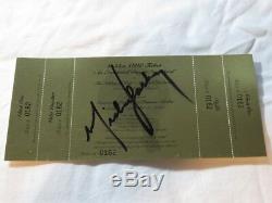 Michael Jackson Signed Original Enchanted Day In Neverland Golden Ticket Rare +