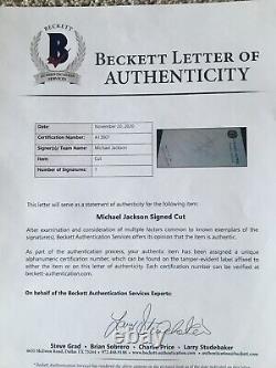 Michael Jackson Signed PROOF PIC NICE AUTOGRAPH Beckett BAS COA LOA No CD Vinyl