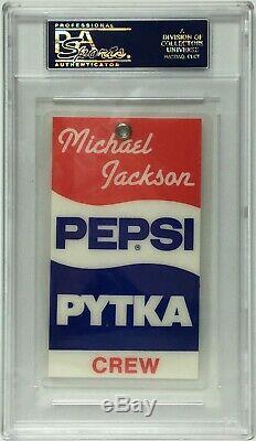 Michael Jackson Signed Pepsi Commercial Crew Pass Billie Jean Thriller PSA