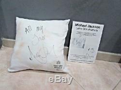 Michael Jackson Signed Pillow Coa Adlon Hotel