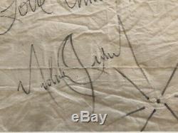 Michael Jackson Signed Pillowcase, Rare Worn, Smile Orginal Handwritten Letter