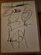 Michael Jackson Signed Sketch Drawing Self-Portrait with Initials Autographed