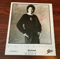 Michael Jackson Signed Victory Tour Promo Photo 8 x 10