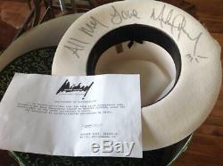 Michael Jackson Signed White Fedora Hat Autographed Thriller Coa Outstanding