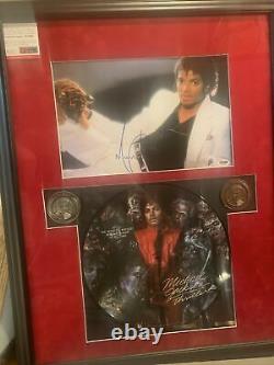 Michael Jackson Thriller Autographed PSA/DNA framed 11x14