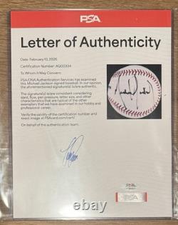 Michael Jackson Thriller Autographed Signed Baseball Psa Extremely Rare