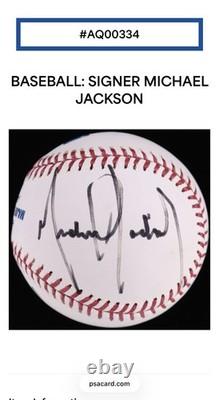 Michael Jackson Thriller Autographed Signed Baseball Psa Extremely Rare
