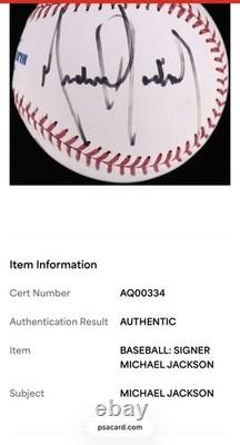 Michael Jackson Thriller Autographed Signed Baseball Psa Extremely Rare