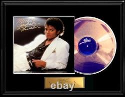 Michael Jackson Thriller Gold Record Lp Album W-printed Signed Autograph Rare