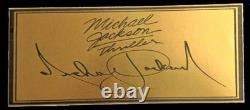 Michael Jackson Thriller Gold Record Lp Album W-printed Signed Autograph Rare
