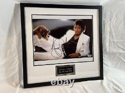 Michael Jackson signed 11x14 autographed photo framed Thriller King of Pop PSA