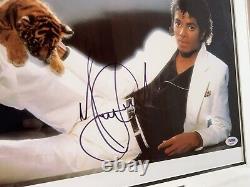 Michael Jackson signed 11x14 autographed photo framed Thriller King of Pop PSA