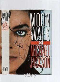 Michael Jackson signed Moonwalk Book cover Rare