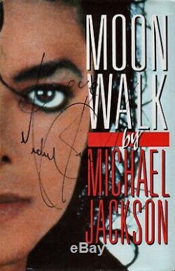 Michael Jackson signed Moonwalk Book cover Rare
