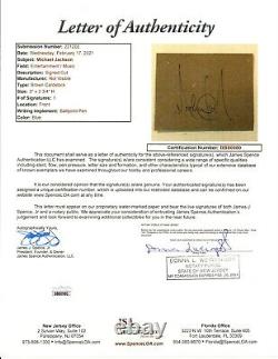 Michael Jackson signed cut JSA LOA Rare Auto d. 2009 King of Pop Z619