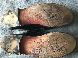 Michael Jackson stage worn &signed Florsheim black shoes