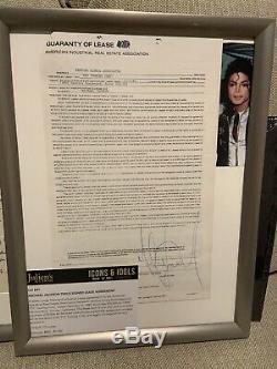 Michael Jackson twice signed lease agreement! Comes with proof/ papers Julians