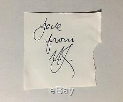 Michael jackson signed note rare