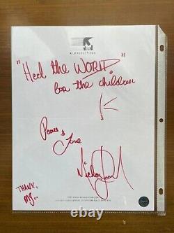 Micheal Jackson Origianl Handwritten Signed Autographed PAAS Super Rare