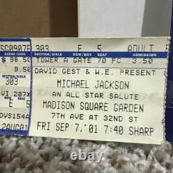 Micheal Jackson Signed Autographed Photo From NY GIG Sept 7 2001. MSG
