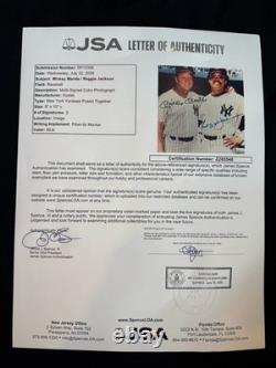 Mickey Mantle Reggie Jackson Signed Autographed 8x10 Photo JSA LOA Read