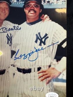 Mickey Mantle Reggie Jackson Signed Autographed 8x10 Photo JSA LOA Read