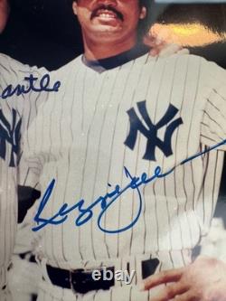 Mickey Mantle Reggie Jackson Signed Autographed 8x10 Photo JSA LOA Read