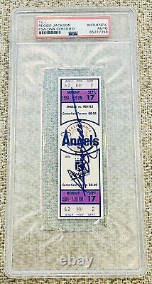 Mint Unused Ny Yankees Reggie Jackson Signed Autographed 500 Hr Ticket Psa/dna