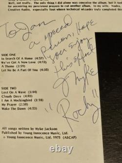Myke Jackson Alive LP. Signed. Autographed. 1975
