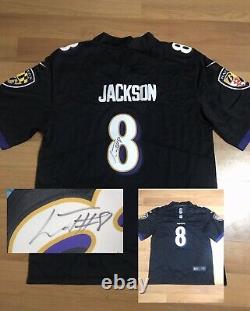 NFL MVP Lamar Jackson #8 Baltimore Ravens Signed Custom Jersey (XL)