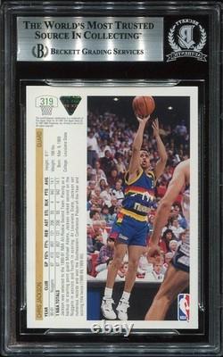 NUGGETS CHRIS JACKSON signed autographed 1991 UD ROOKIE CARD RC BECKETT (BAS)