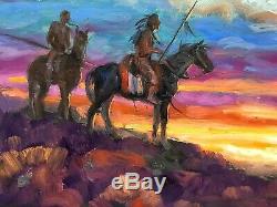 Native American Mustang Jackson Hole SOUTH WESTERN ART Original Oil painting