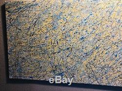 ORIGINAL Large Abstract Painting Acrylic Splatter Painting Jackson Pollock