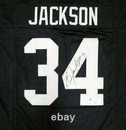 Oakland Raiders Bo Jackson Autographed Signed Framed Black Jersey Beckett 177404