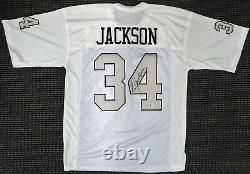 Oakland Raiders Bo Jackson Autographed Signed White Jersey Beckett 179056